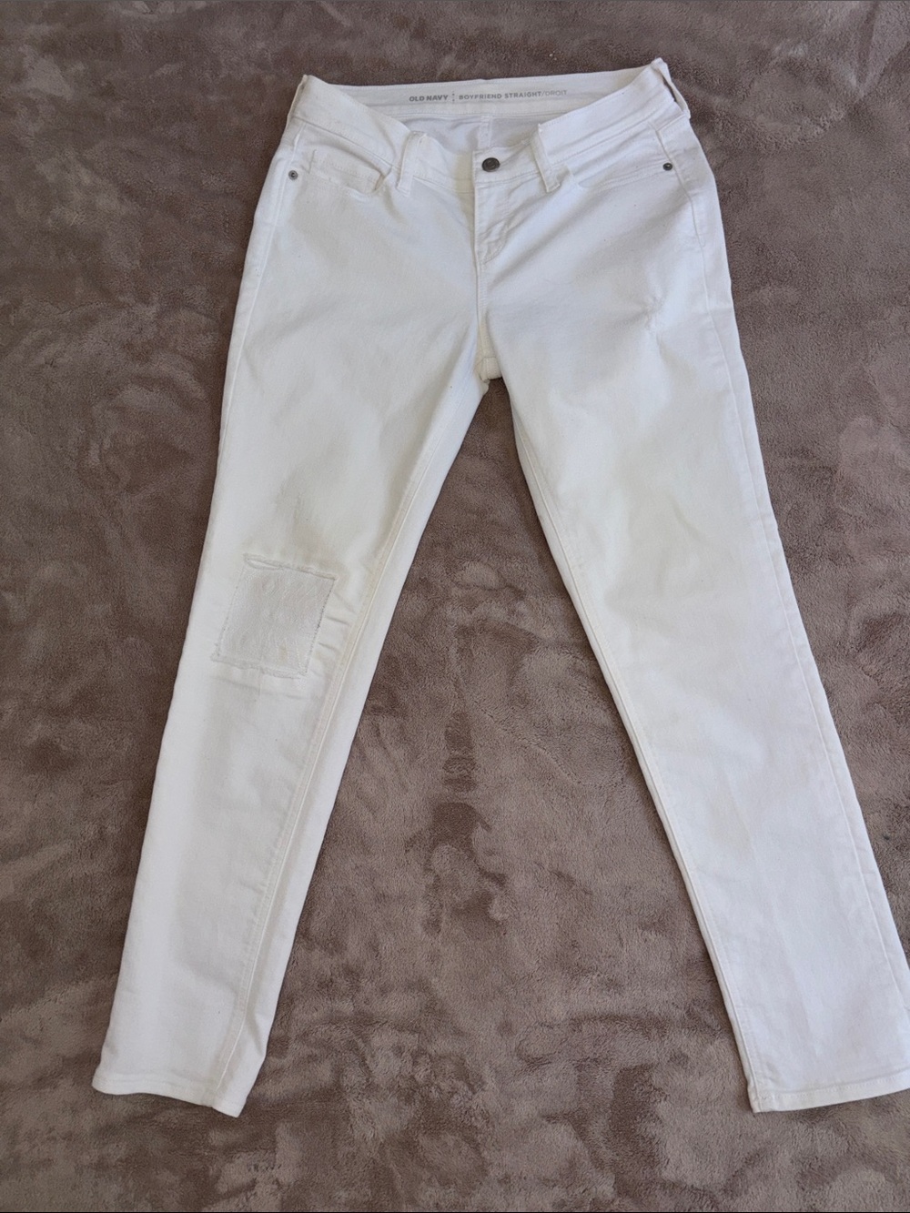 Old Navy White boyfriend straight leg Jeans for Women 2 regular